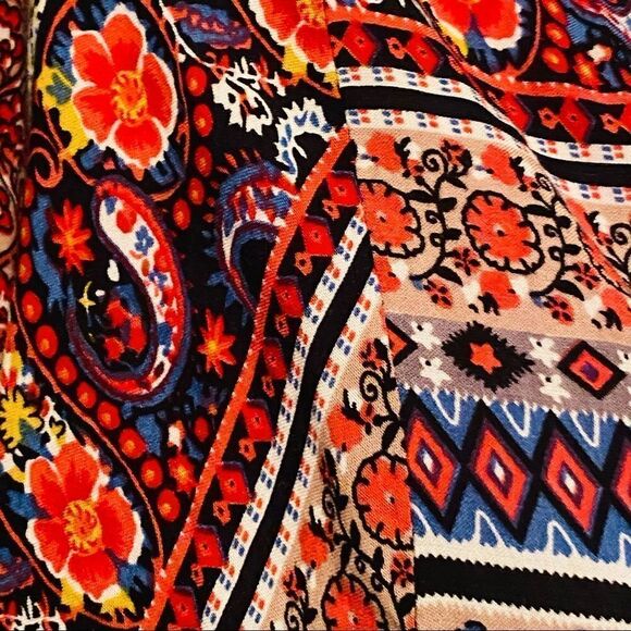 Love Tease Fringe Boho Kimono Cardigan Size Large - Picture 4 of 13